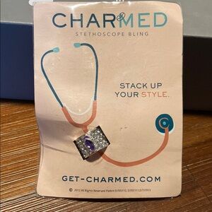 Charmed Stethoscope Bling with Purple Gem